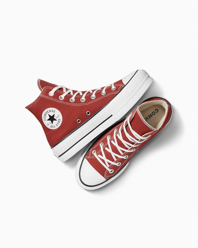 Converse Chuck Taylor All Star Lift Plateforme Rouge Blanche Noir  | TSQ-1704639