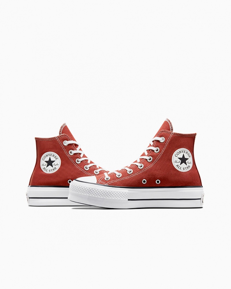 Converse Chuck Taylor All Star Lift Plateforme Rouge Blanche Noir  | TSQ-1704639