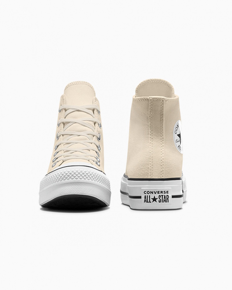 Converse Chuck Taylor All Star Lift Plateforme Blanche Noir  | EJS-1526043