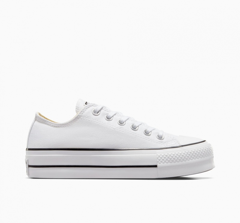 Converse Chuck Taylor All Star Lift Plateforme Blanche Noir Blanche  | NSN-0788951