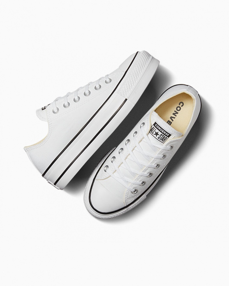 Converse Chuck Taylor All Star Lift Plateforme Blanche Noir Blanche  | NSN-0788951