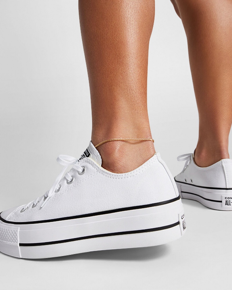 Converse Chuck Taylor All Star Lift Plateforme Blanche Noir Blanche  | NSN-0788951