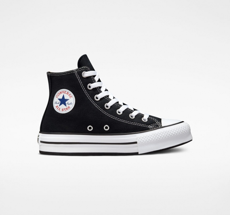 Converse Chuck Taylor All Star Lift Plateforme Noir Blanche Noir  | IHO-3915000