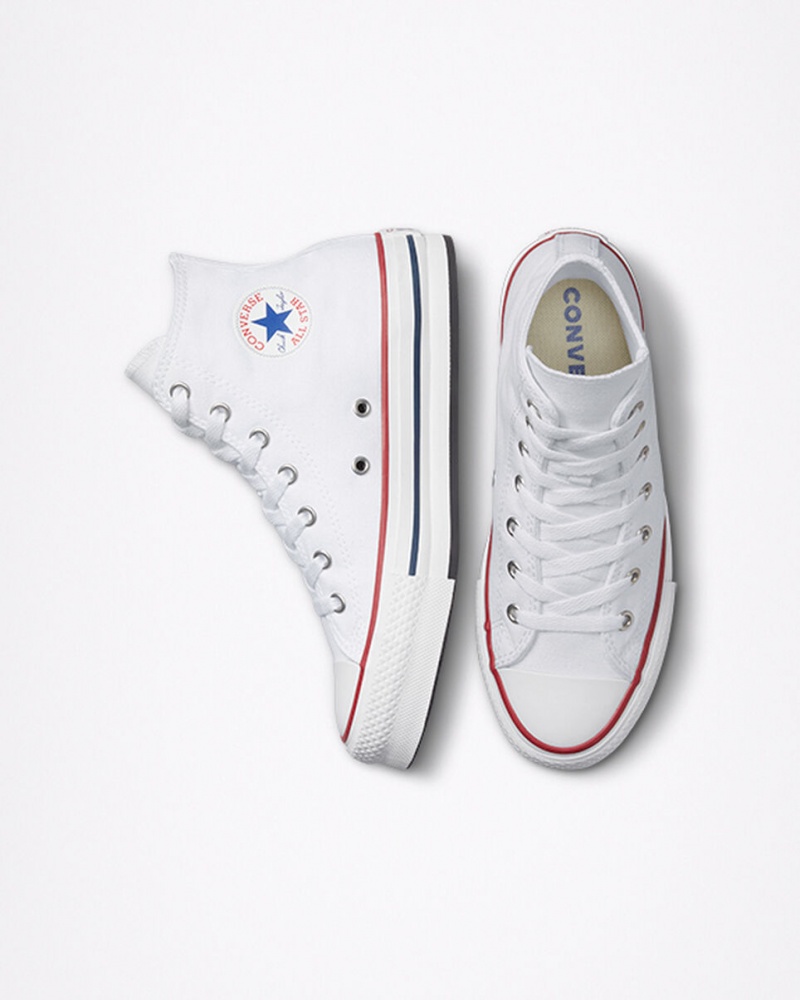 Converse Chuck Taylor All Star Lift Plateforme Blanche Bleu Marine  | BDC-5153338