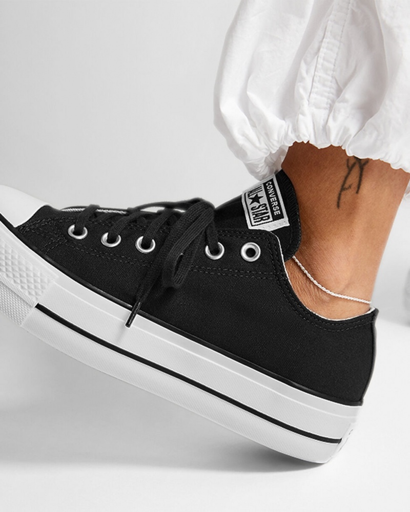 Converse Chuck Taylor All Star Lift Plateforme Noir Blanche Blanche  | TEM-4144860