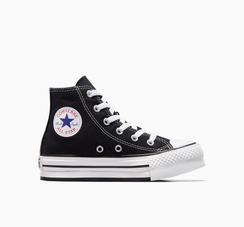 Converse Chuck Taylor All Star Lift Plateforme Noir Blanche Noir  | ISC-1088694