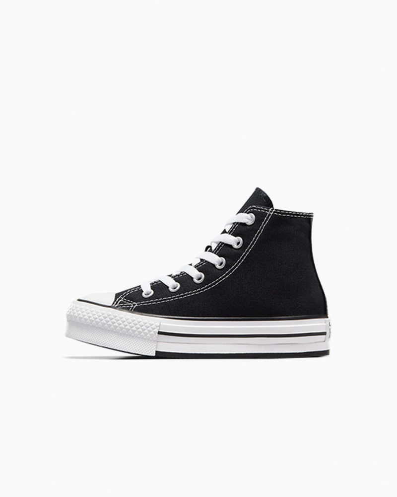 Converse Chuck Taylor All Star Lift Plateforme Noir Blanche Noir  | ISC-1088694