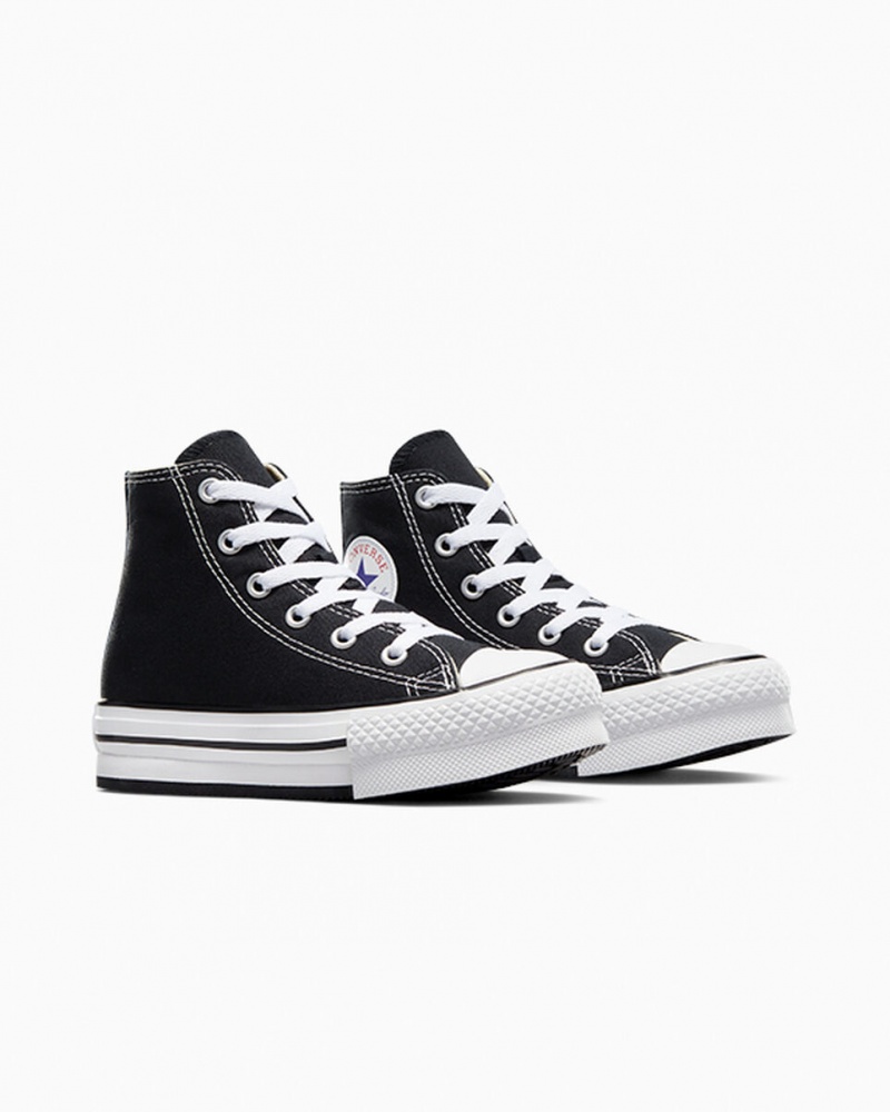 Converse Chuck Taylor All Star Lift Plateforme Noir Blanche Noir  | ISC-1088694