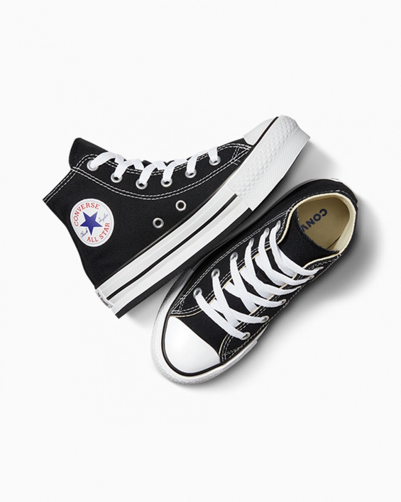 Converse Chuck Taylor All Star Lift Plateforme Noir Blanche Noir  | ISC-1088694