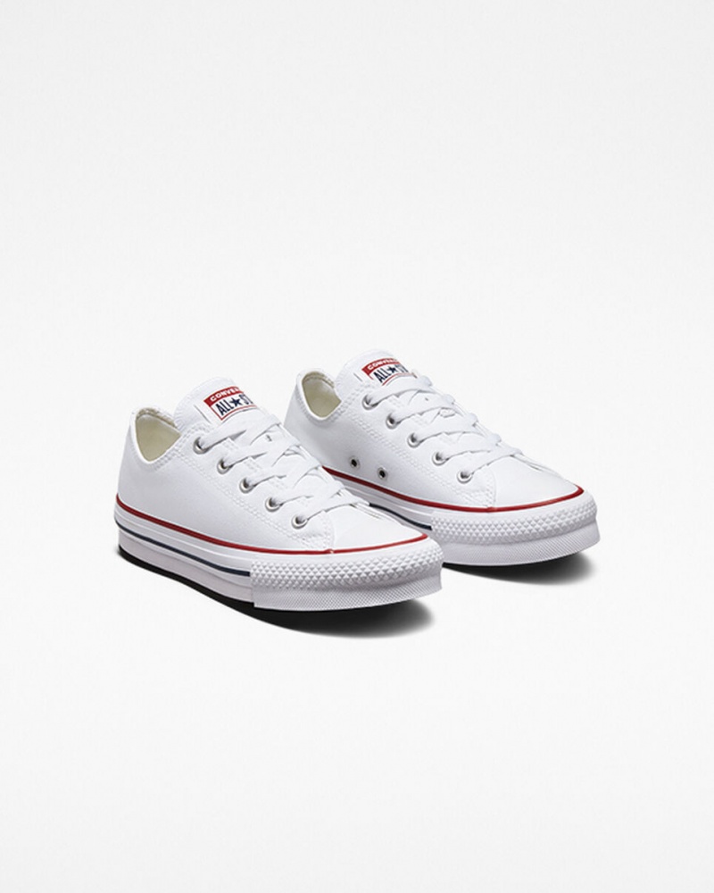 Converse Chuck Taylor All Star Lift Plateforme Blanche Bleu Marine  | YTF-7305842