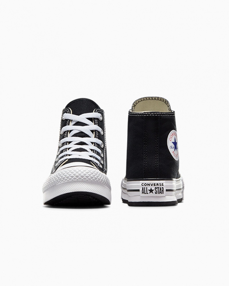 Converse Chuck Taylor All Star Lift Plateforme Noir Blanche Noir  | ISC-1088694