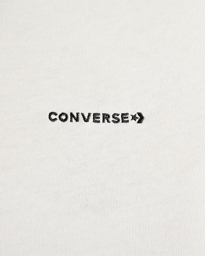 Converse Wordmark Corta Sleeve Top Egret  | CFD-0161339