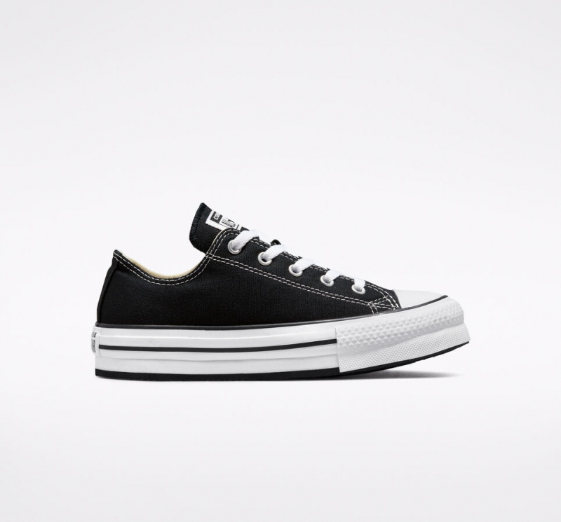 Converse Chuck Taylor All Star Lift Plateforme Noir Blanche Noir  | ITO-4770244