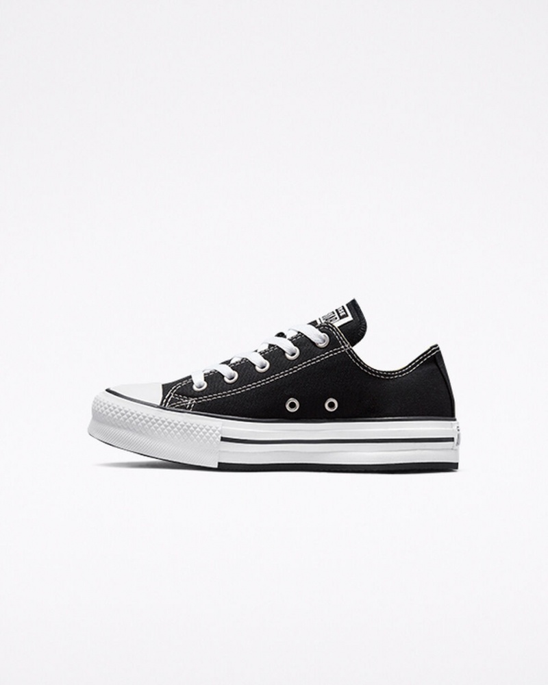 Converse Chuck Taylor All Star Lift Plateforme Noir Blanche Noir  | ITO-4770244