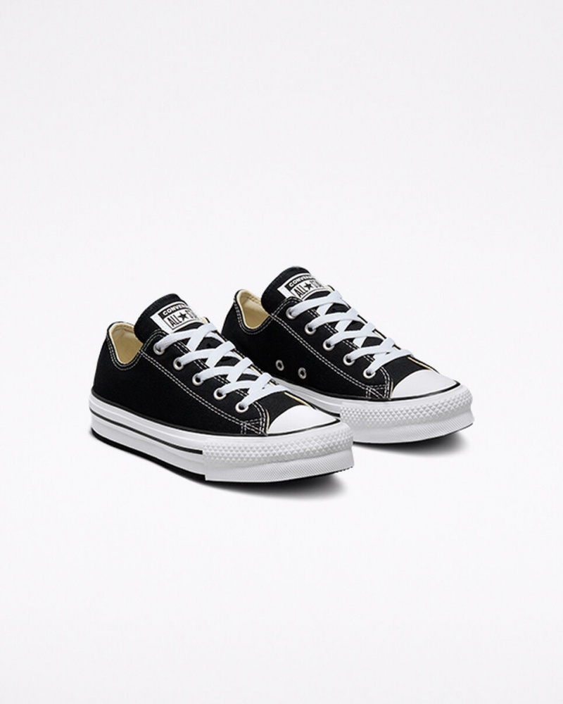 Converse Chuck Taylor All Star Lift Plateforme Noir Blanche Noir  | ITO-4770244