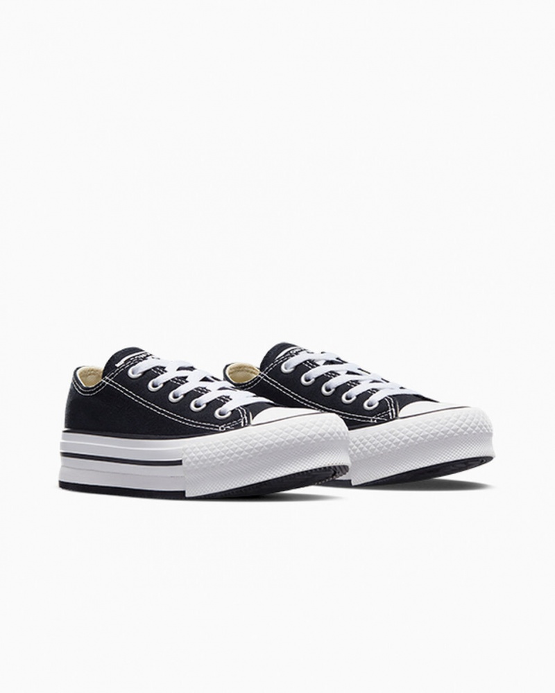 Converse Chuck Taylor All Star Lift Plateforme Noir Blanche Noir  | CIL-1597211