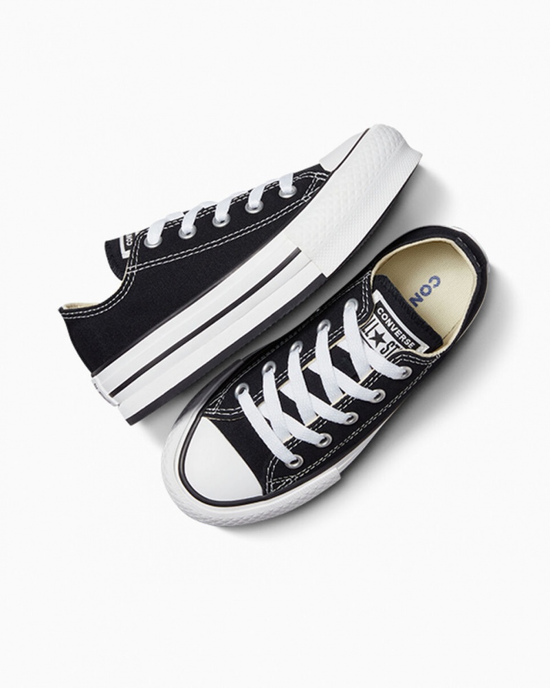 Converse Chuck Taylor All Star Lift Plateforme Noir Blanche Noir  | CIL-1597211