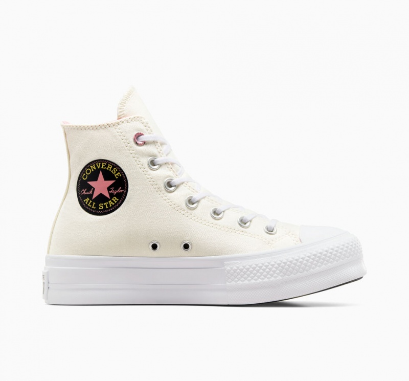 Converse Chuck Taylor All Star Lift Plateforme Alchemy Embroidery Noir Rose  | LIZ-2587642