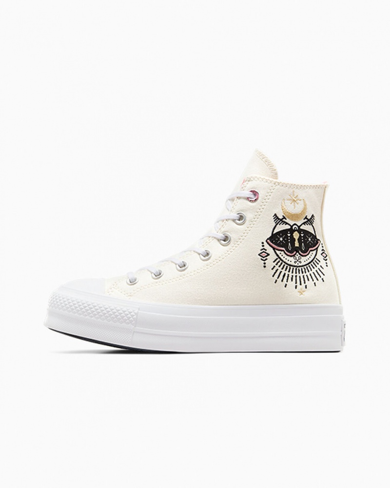 Converse Chuck Taylor All Star Lift Plateforme Alchemy Embroidery Noir Rose  | LIZ-2587642