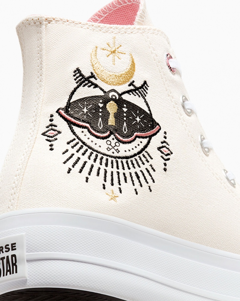 Converse Chuck Taylor All Star Lift Plateforme Alchemy Embroidery Noir Rose  | LIZ-2587642