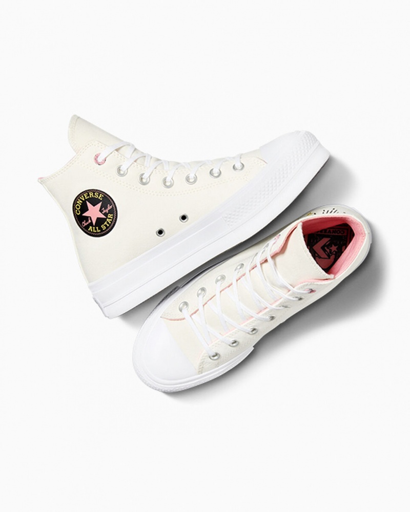 Converse Chuck Taylor All Star Lift Plateforme Alchemy Embroidery Noir Rose  | LIZ-2587642