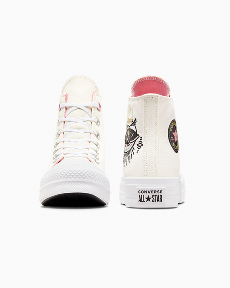 Converse Chuck Taylor All Star Lift Plateforme Alchemy Embroidery Noir Rose  | LIZ-2587642