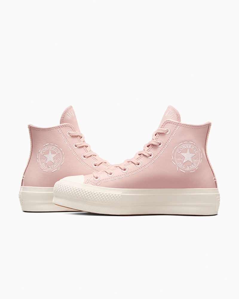 Converse Chuck Taylor All Star Lift Plateforme Bold Stitch Rose Rose  | GME-0129600