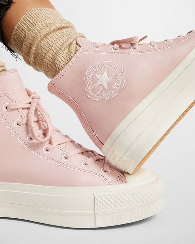 Converse Chuck Taylor All Star Lift Plateforme Bold Stitch Rose Rose  | GME-0129600