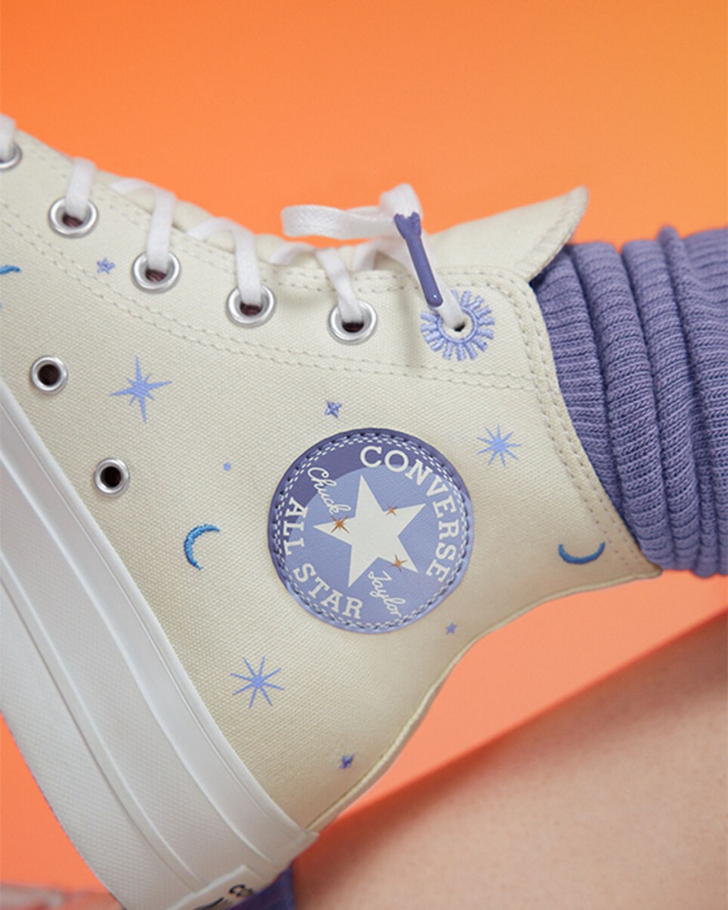 Converse Chuck Taylor All Star Lift Plateforme Celestial Violette  | FLE-8217180