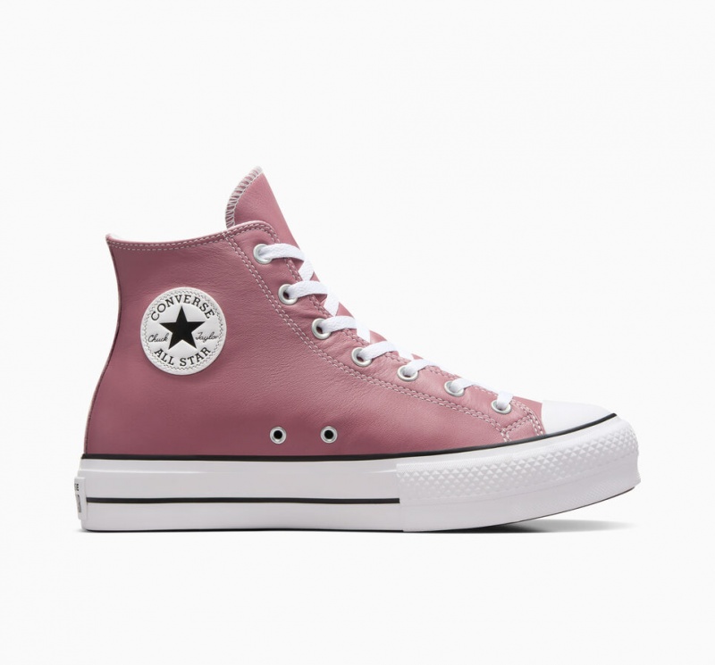 Converse Chuck Taylor All Star Lift Plateforme Excess Materials Rose Blanche Noir  | RMB-5027308