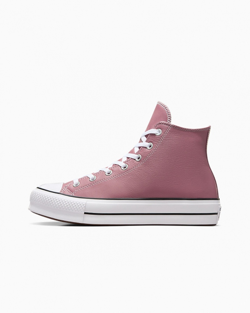 Converse Chuck Taylor All Star Lift Plateforme Excess Materials Rose Blanche Noir  | RMB-5027308