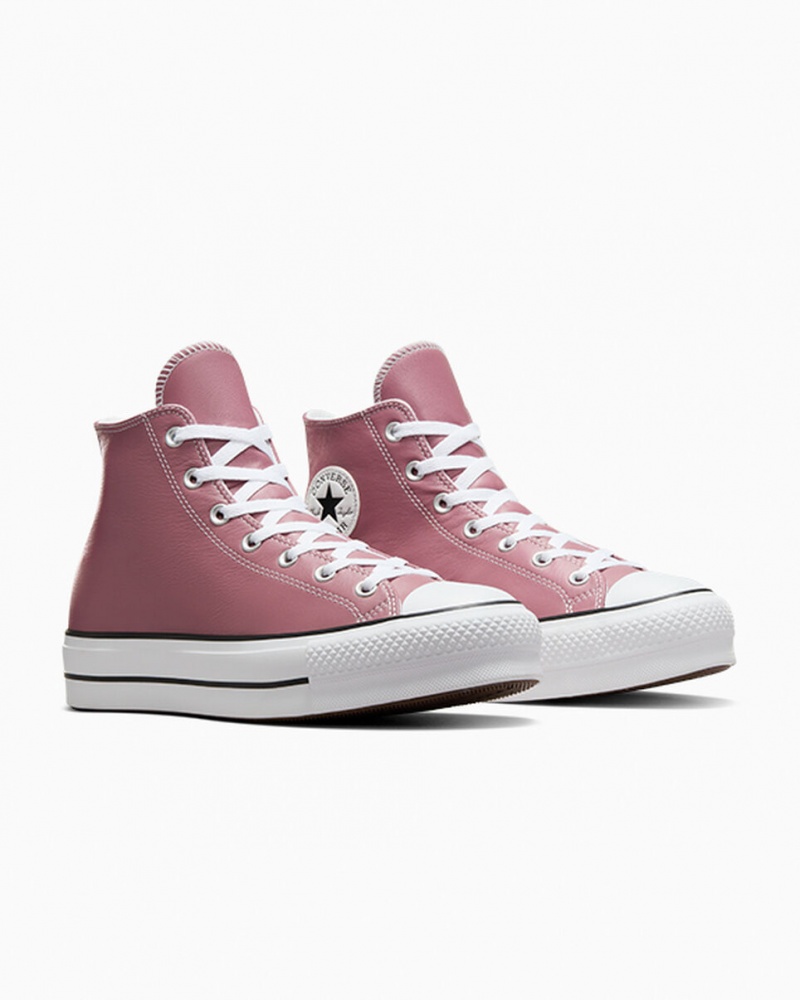 Converse Chuck Taylor All Star Lift Plateforme Excess Materials Rose Blanche Noir  | RMB-5027308