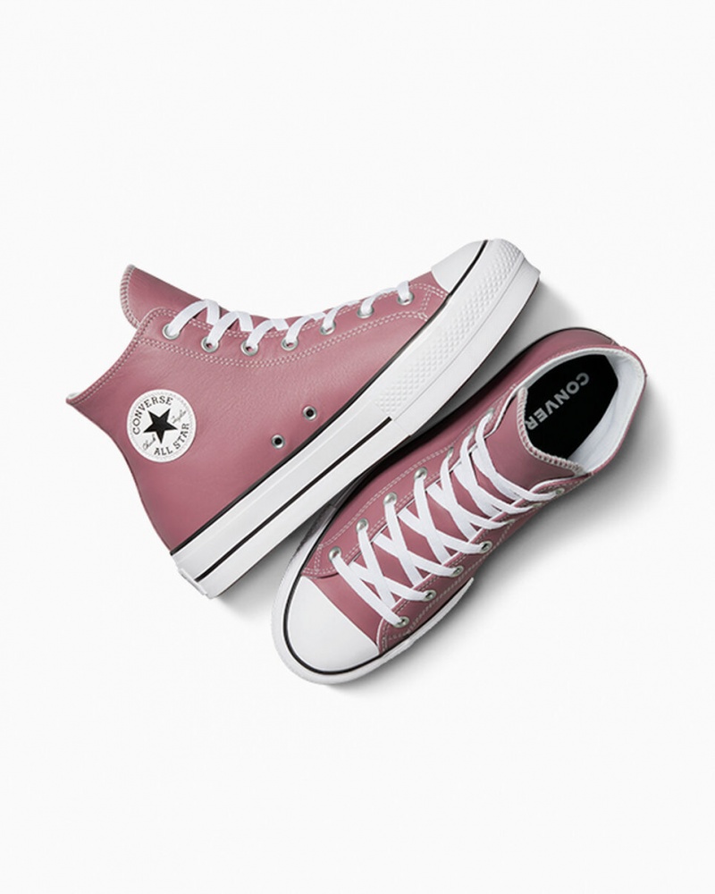 Converse Chuck Taylor All Star Lift Plateforme Excess Materials Rose Blanche Noir  | RMB-5027308