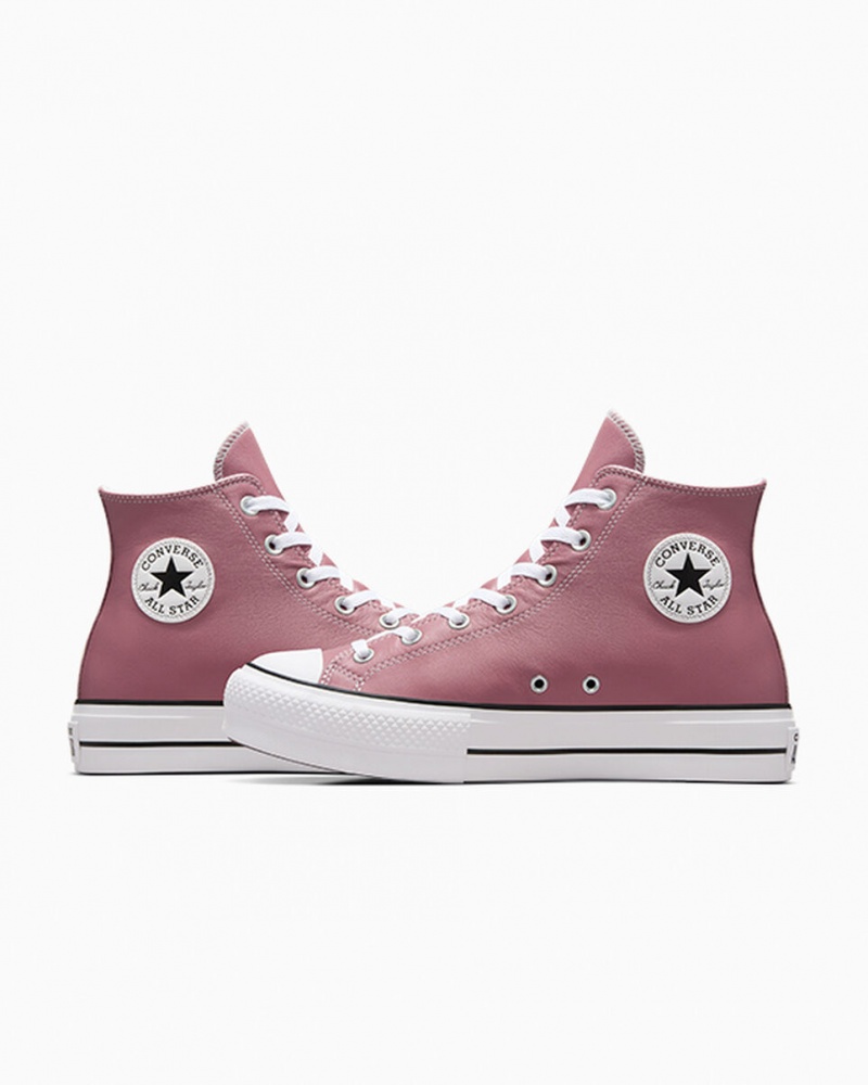 Converse Chuck Taylor All Star Lift Plateforme Excess Materials Rose Blanche Noir  | RMB-5027308