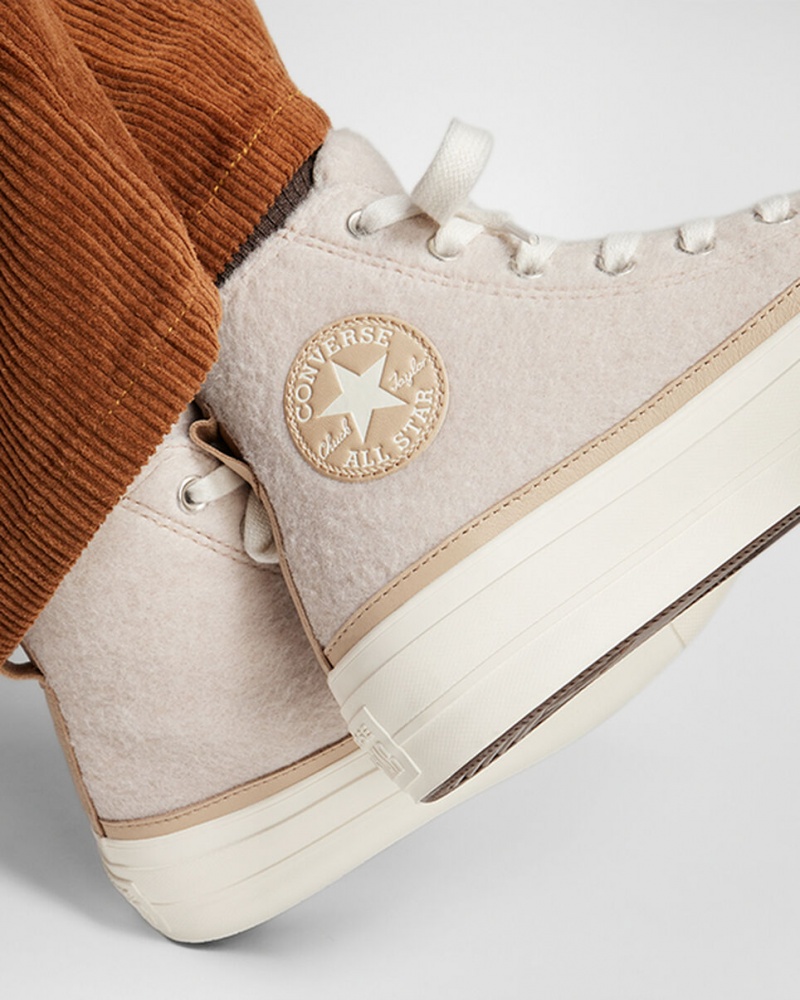 Converse Chuck Taylor All Star Lift Plateforme Faux Mohair Egret / Epic Dune / Egret  | SZE-7900907