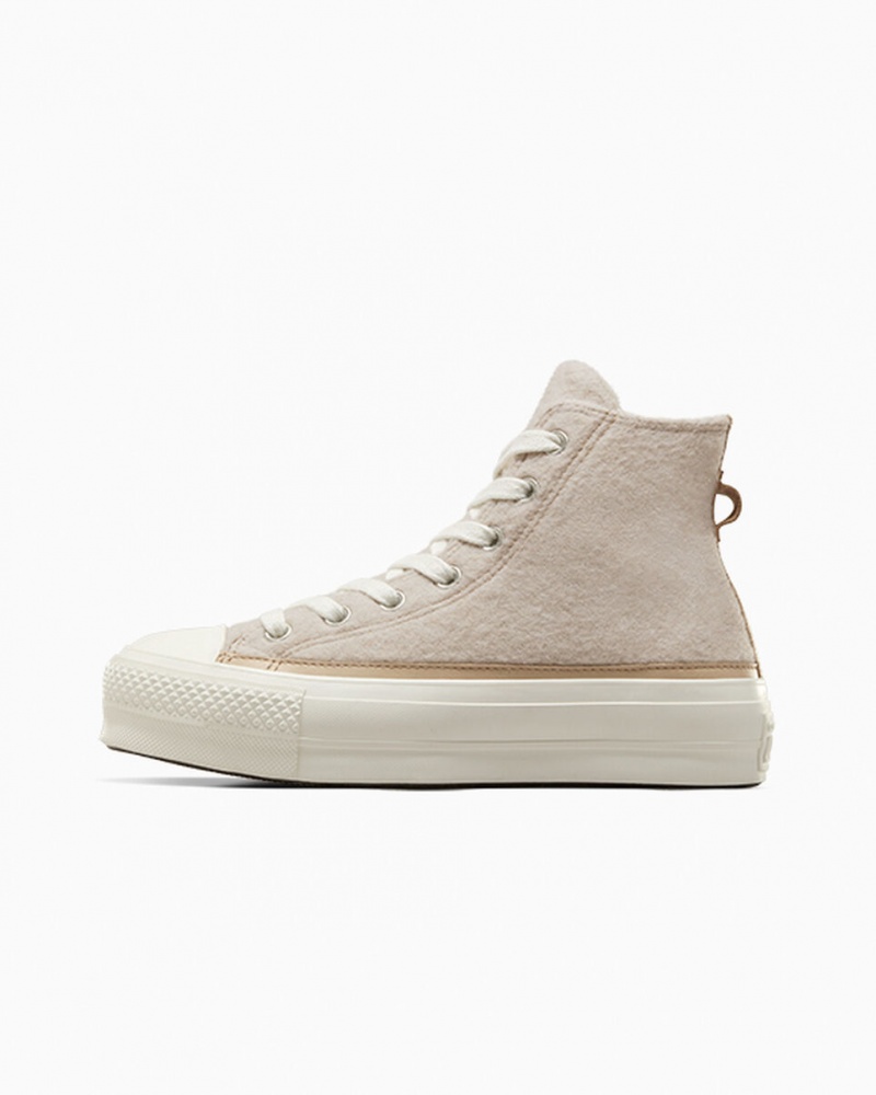 Converse Chuck Taylor All Star Lift Plateforme Faux Mohair Egret / Epic Dune / Egret  | SZE-7900907