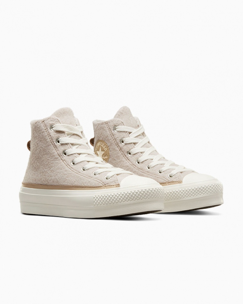 Converse Chuck Taylor All Star Lift Plateforme Faux Mohair Egret / Epic Dune / Egret  | SZE-7900907