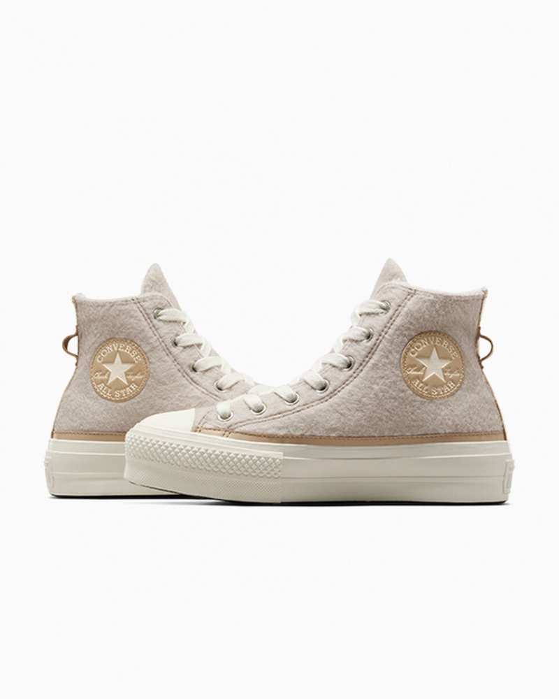 Converse Chuck Taylor All Star Lift Plateforme Faux Mohair Egret / Epic Dune / Egret  | SZE-7900907