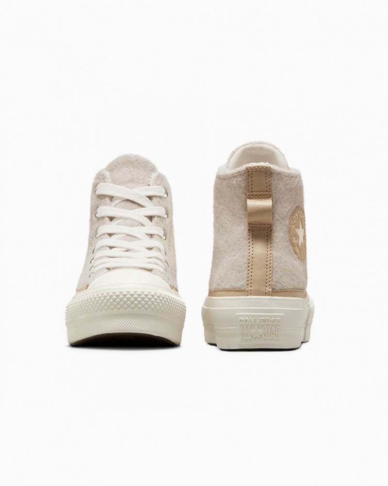 Converse Chuck Taylor All Star Lift Plateforme Faux Mohair Egret / Epic Dune / Egret  | SZE-7900907