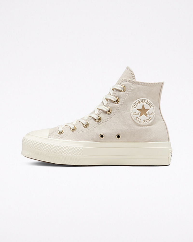 Converse Chuck Taylor All Star Lift Plateforme Golden Elements Sable Doré Clair  | IIW-4353859