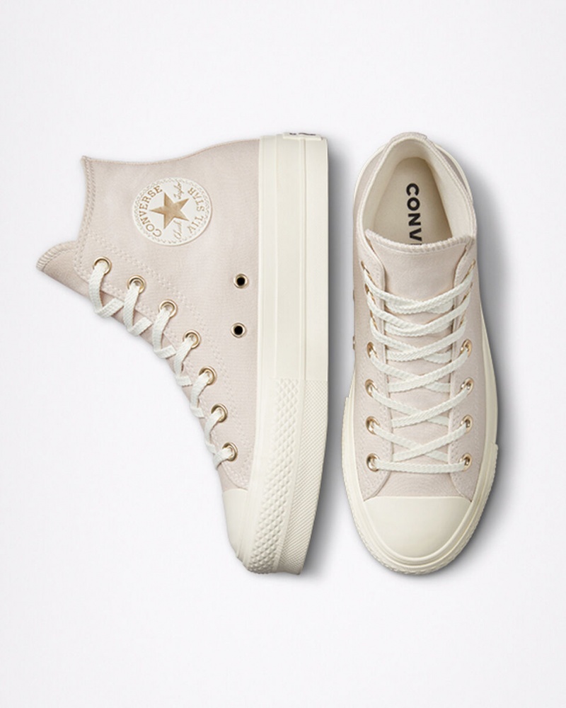 Converse Chuck Taylor All Star Lift Plateforme Golden Elements Sable Doré Clair  | IIW-4353859