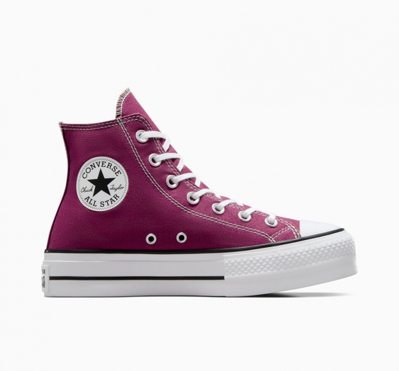 Converse Chuck Taylor All Star Lift Plateforme Seasonal Color Blanche Noir  | AZU-0450050