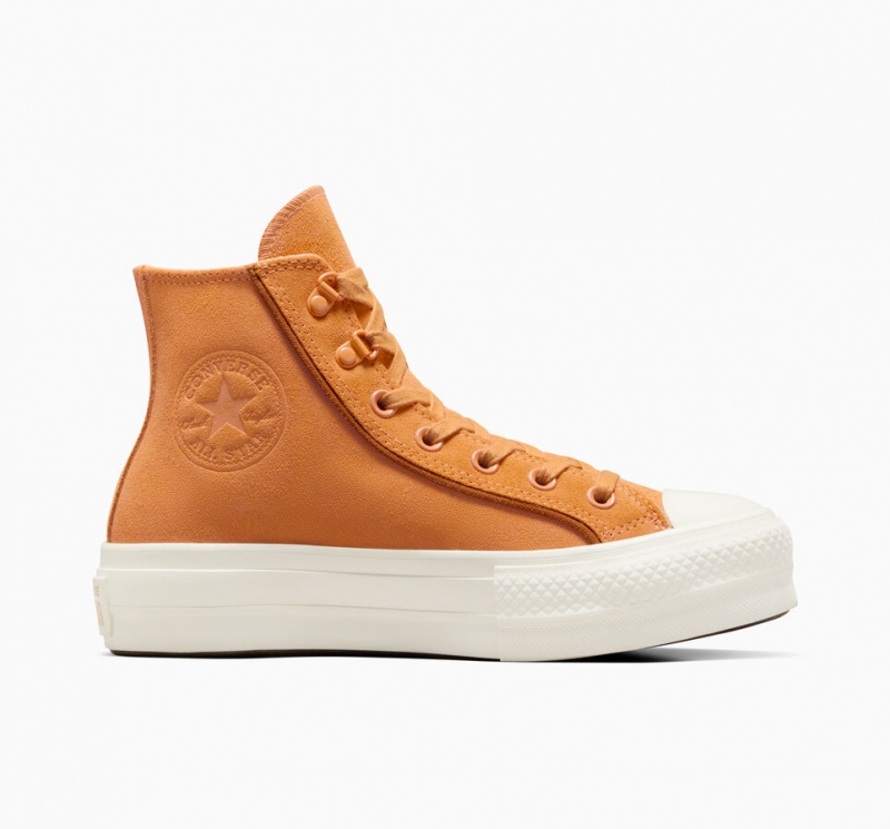 Converse Chuck Taylor All Star Lift Plateforme Daim Tiger Moth / Tawny Owl / Egret  | CSI-8195235