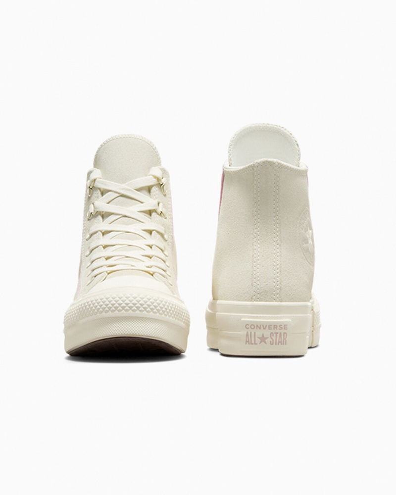 Converse Chuck Taylor All Star Lift Plateforme Daim Egret / Phantom Violet / Egret  | CQA-0073763