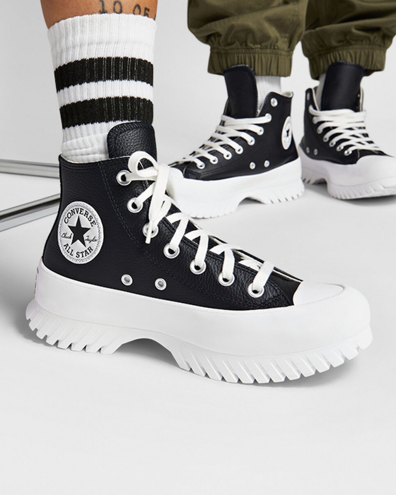 Converse Chuck Taylor All Star Lugged 2.0 Cuir Noir Blanche  | CGM-2231700