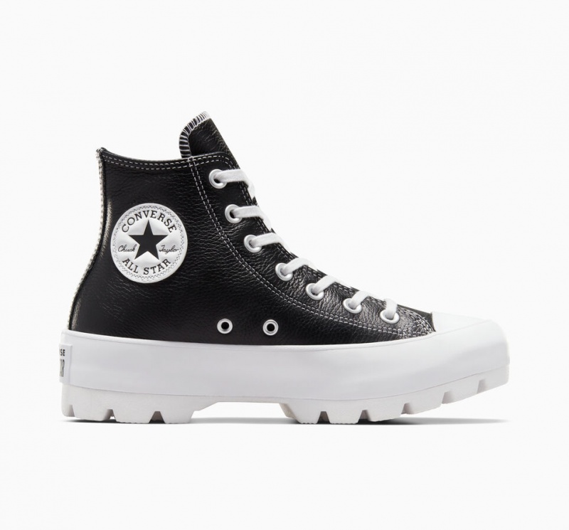 Converse Chuck Taylor All Star Lugged Cuir Noir Blanche Blanche  | XKX-0870172