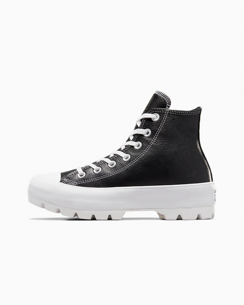 Converse Chuck Taylor All Star Lugged Cuir Noir Blanche Blanche  | XKX-0870172