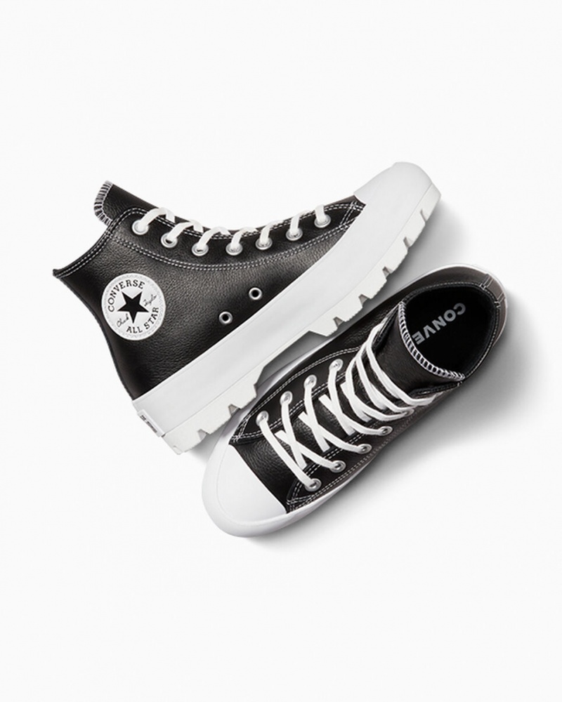 Converse Chuck Taylor All Star Lugged Cuir Noir Blanche Blanche  | XKX-0870172