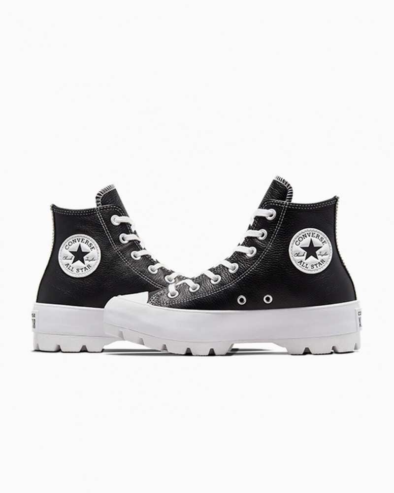 Converse Chuck Taylor All Star Lugged Cuir Noir Blanche Blanche  | XKX-0870172