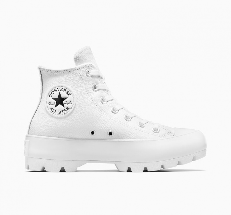 Converse Chuck Taylor All Star Lugged Cuir Blanche Noir Blanche  | IDD-7829317